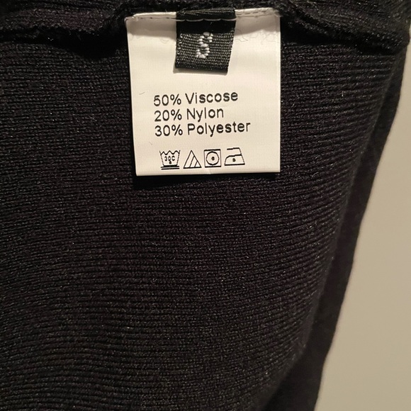 NWT C.Cline Black Long Sleeve Shirt top Solid S - Picture 4 of 7